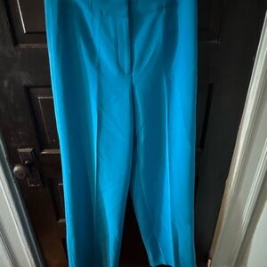 Ann Taylor Straight-Leg Dress Pants in Bright Blue